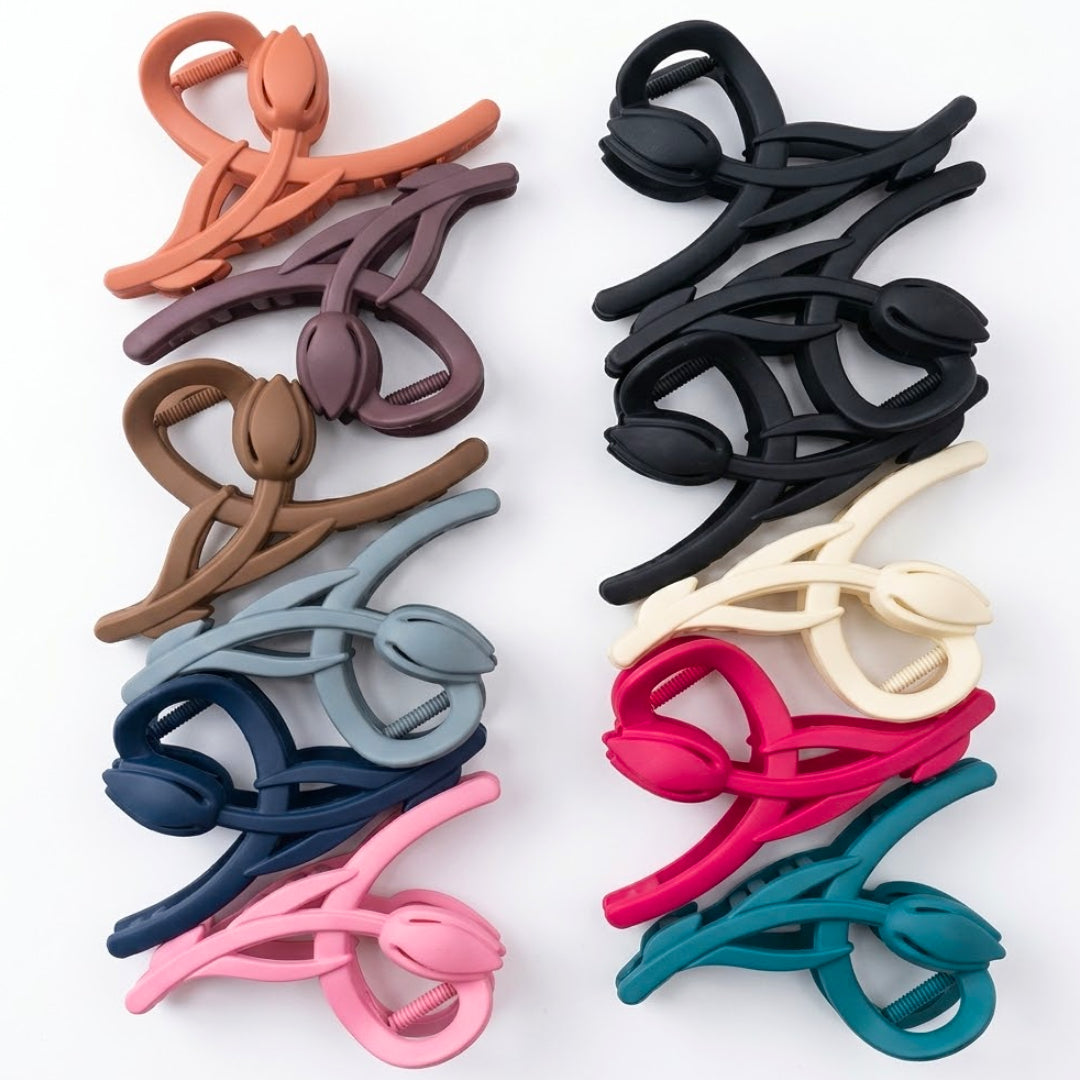 AB-1372 (12 pcs) Matte 11 cm Hair Clamps