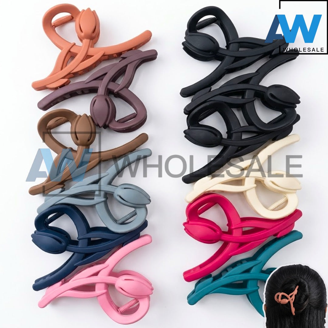 AB-1372 (12 pcs) Matte 11 cm Hair Clamps