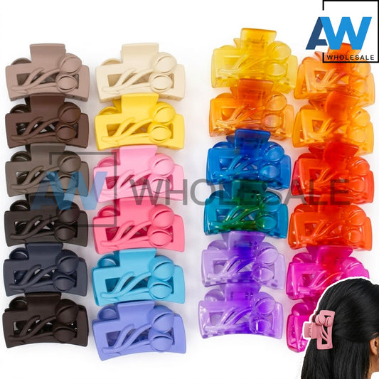 AB-1373 (12 pcs) Matte/Glossy 7 cm Hair Clamps