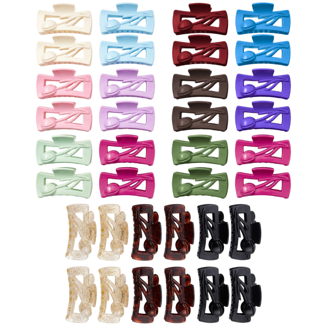 AB-1374 (12 pcs) Glossy 7 cm Hair Clamps