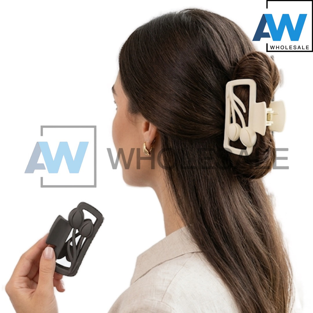 AB-1376 (12 pcs) Matte 8.5 cm Hair Clamps