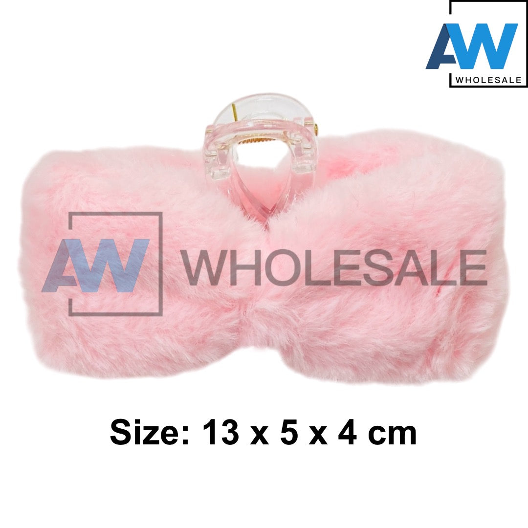 AB-1385 (12 pcs) Faux Fur 13 cm Hair Clamps