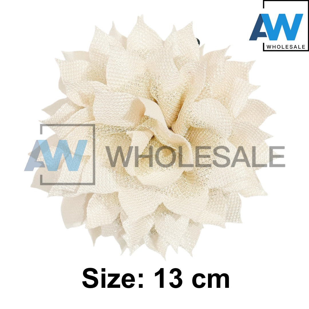 AB-1389 (12 pcs) Fabric 13 cm Hair Clamps