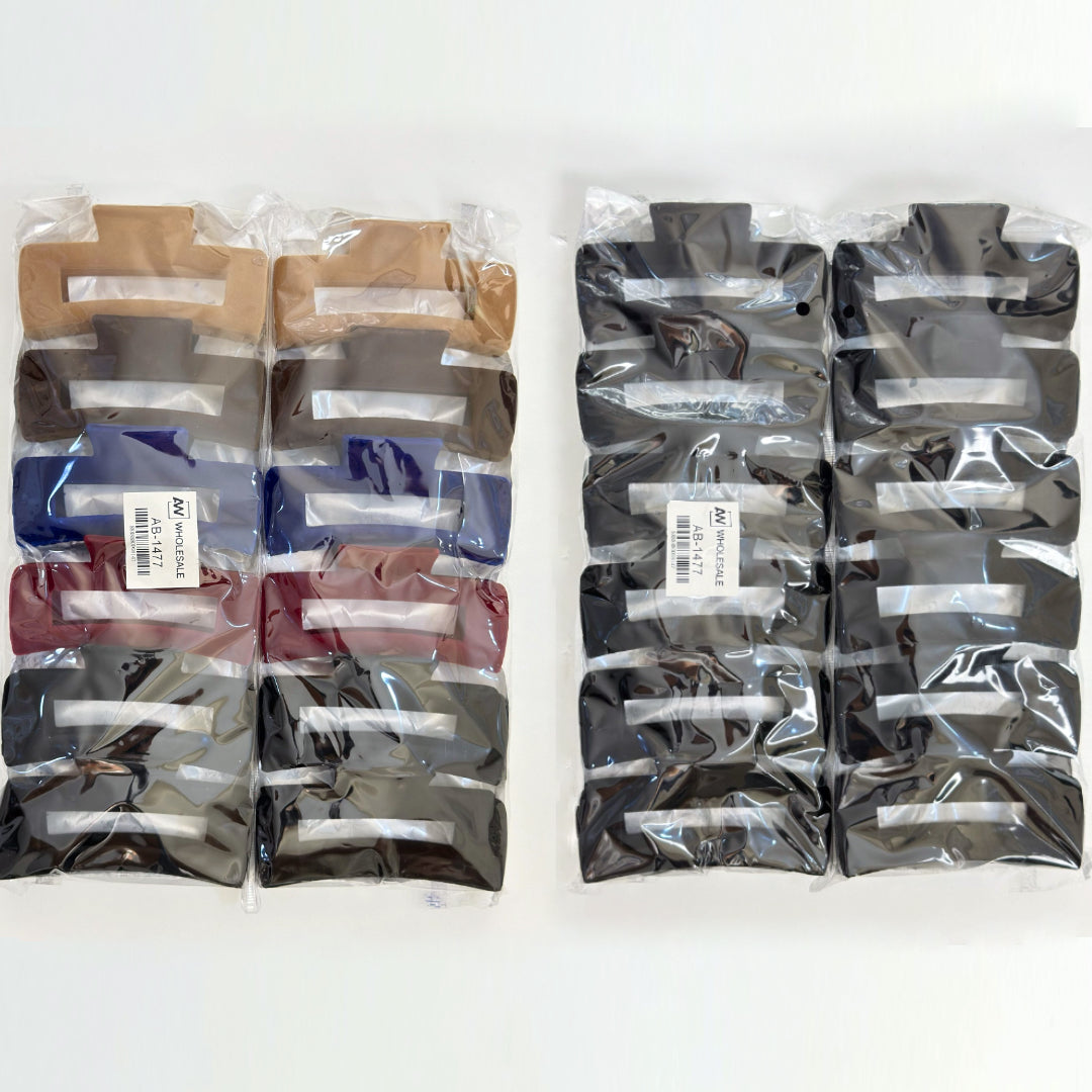 AB-1477 (12 pcs) 11cm Velvet Hair Clamp