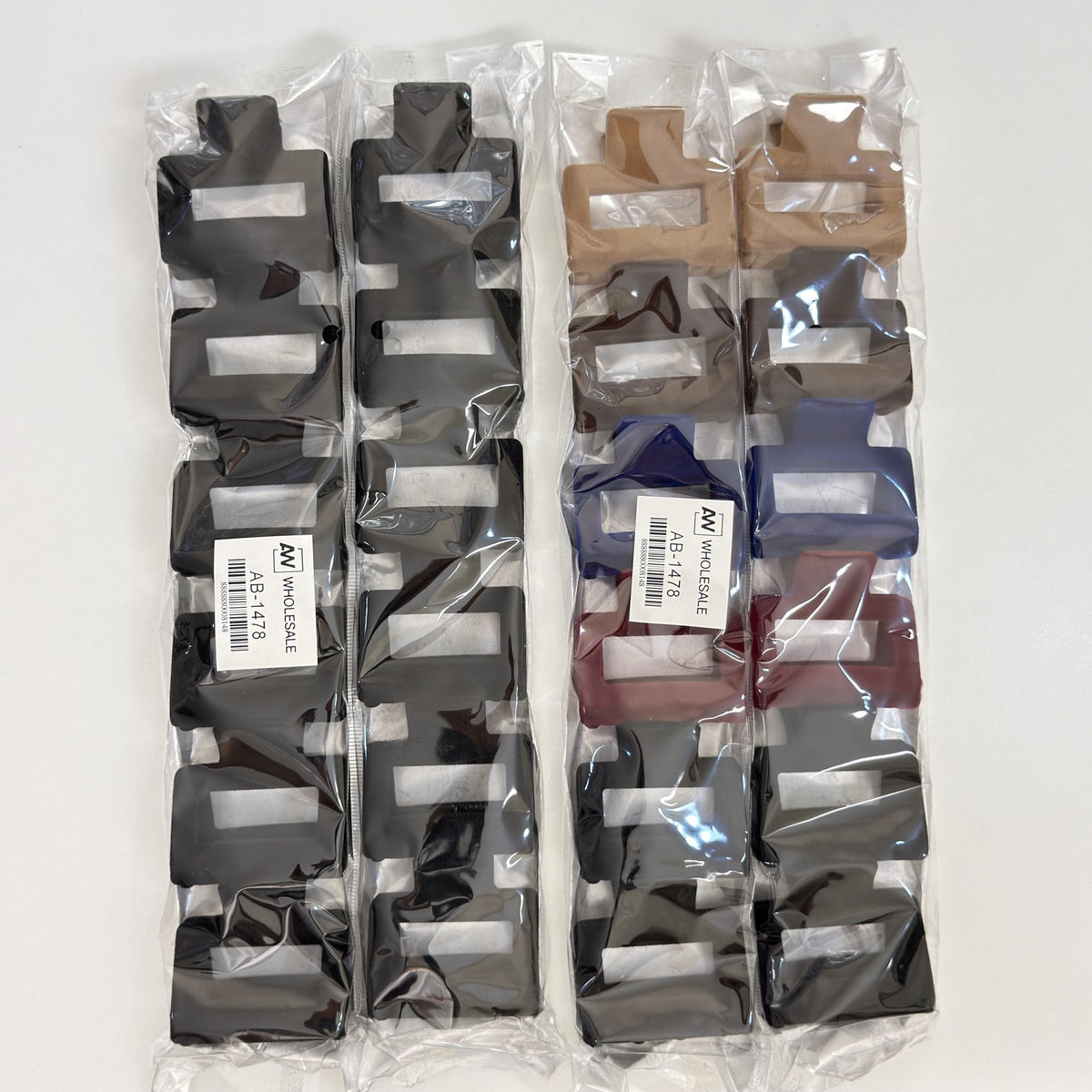 AB-1478 (12 pcs) 5.5cm Velvet Square Hair Clamp