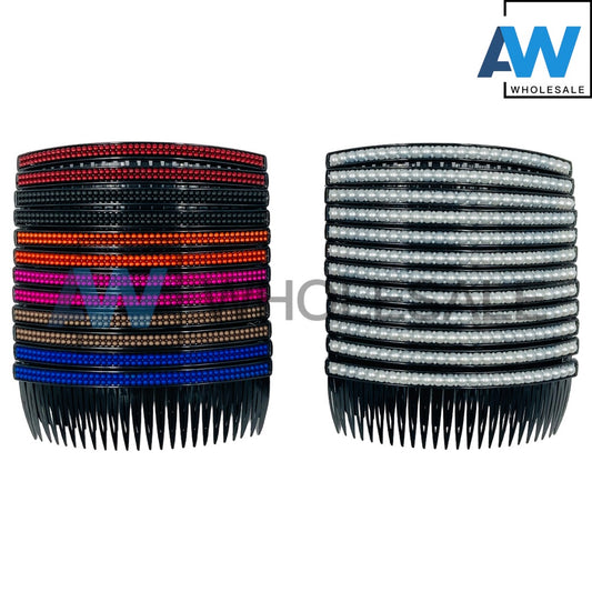 HC-25 (12 pcs) Dimple Pearl Side Combs