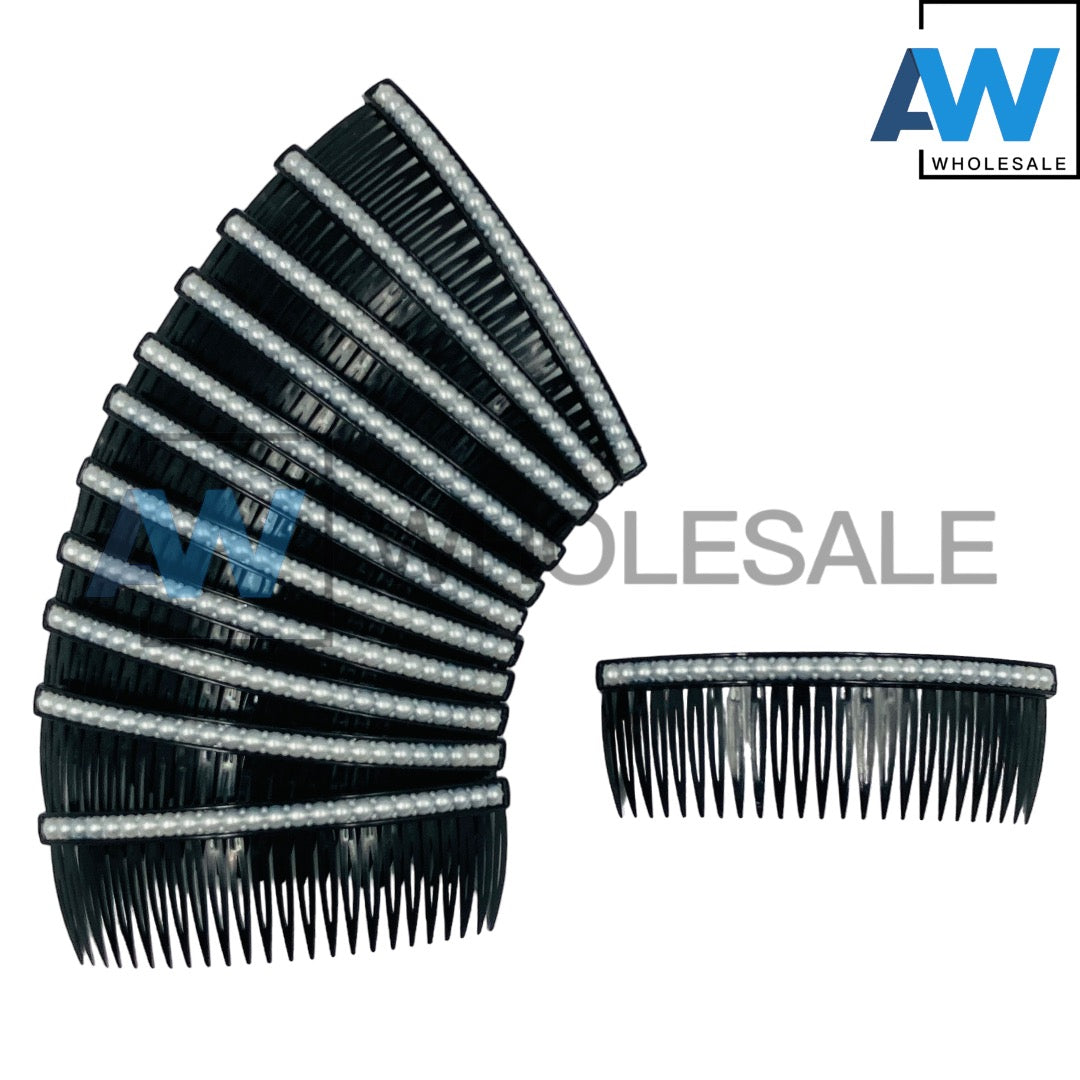 HC-25 (12 pcs) Dimple Pearl Side Combs