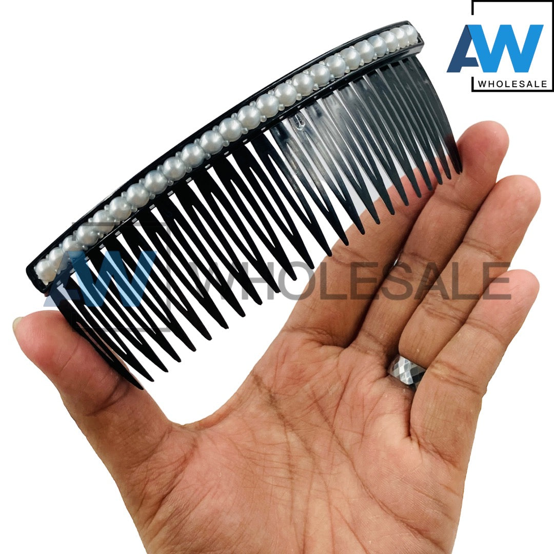 HC-25 (12 pcs) Dimple Pearl Side Combs