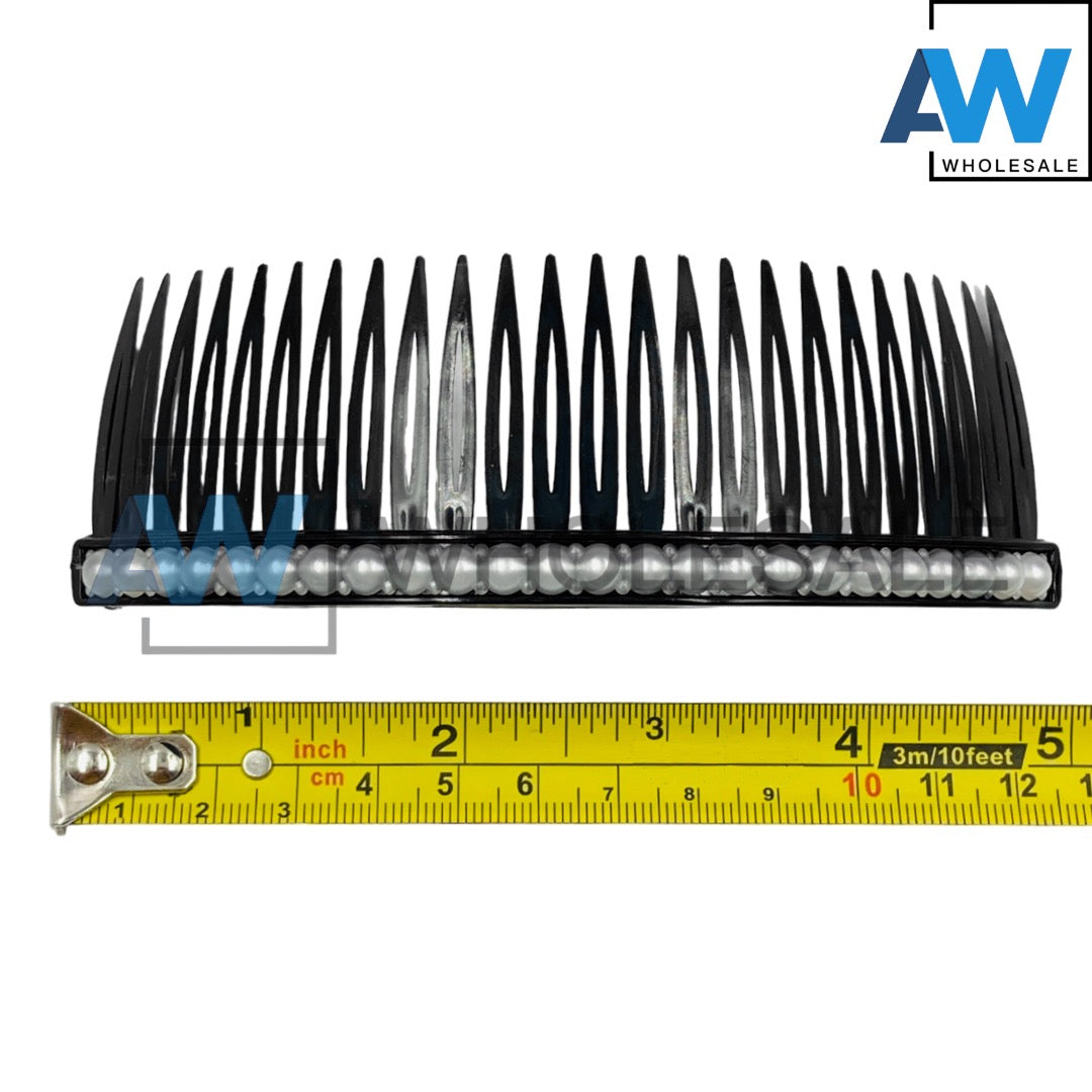 HC-25 (12 pcs) Dimple Pearl Side Combs