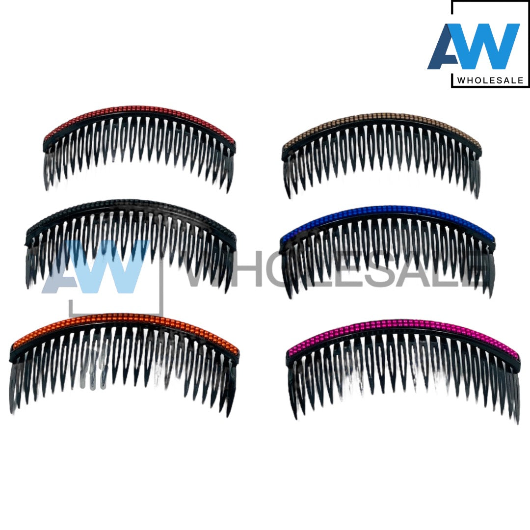 HC-25 (12 pcs) Dimple Pearl Side Combs