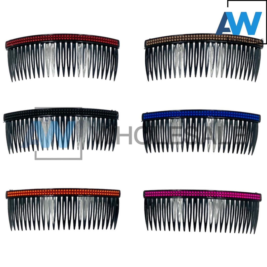 HC-25 (12 pcs) Dimple Pearl Side Combs