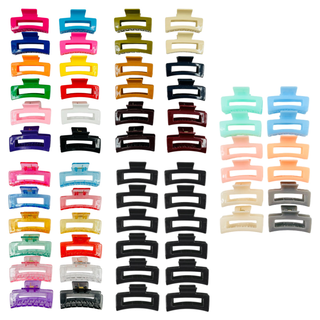 AB-283 (12 pcs) Glossy 8 cm Hair Clamps