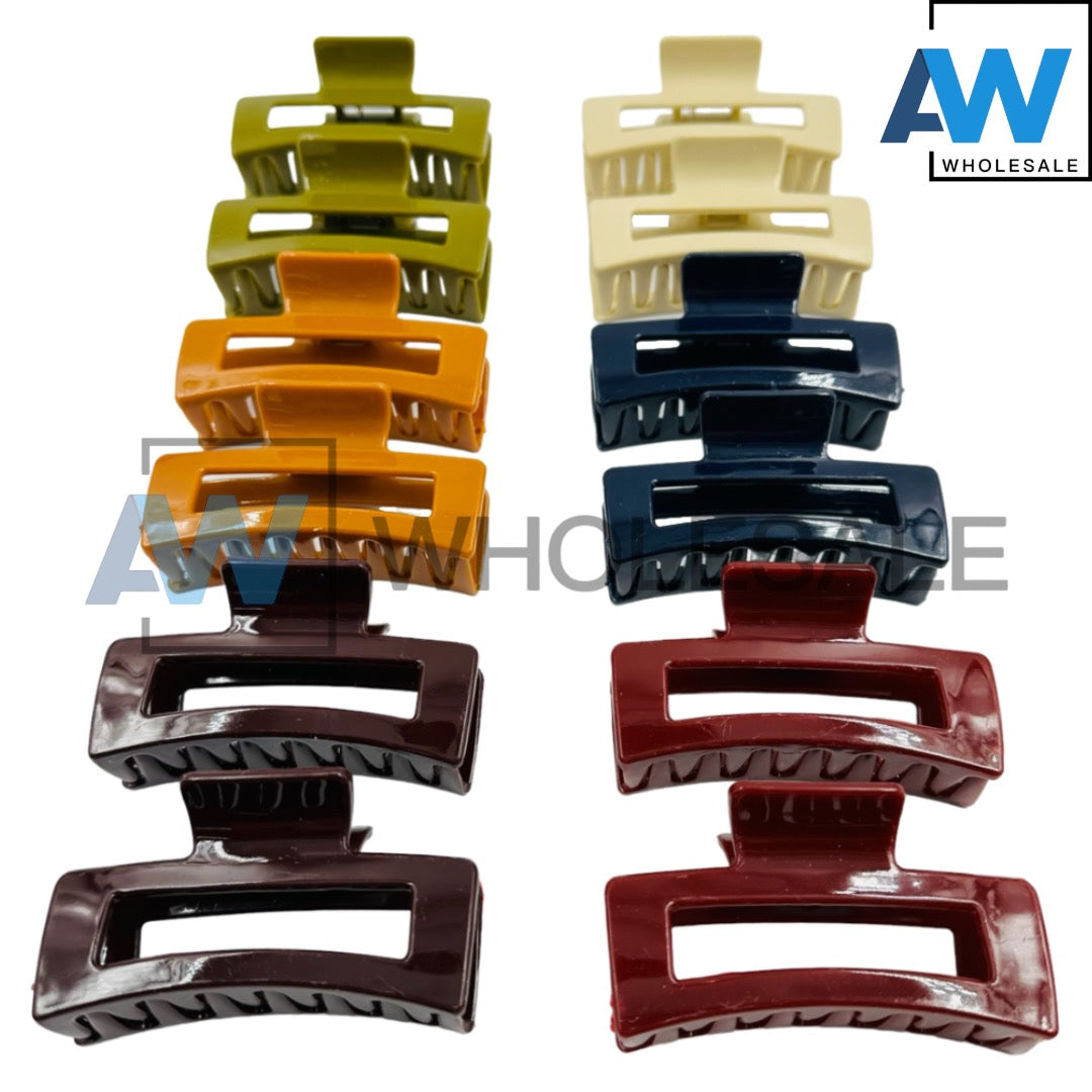 AB-283 (12 pcs) Glossy 8 cm Hair Clamps