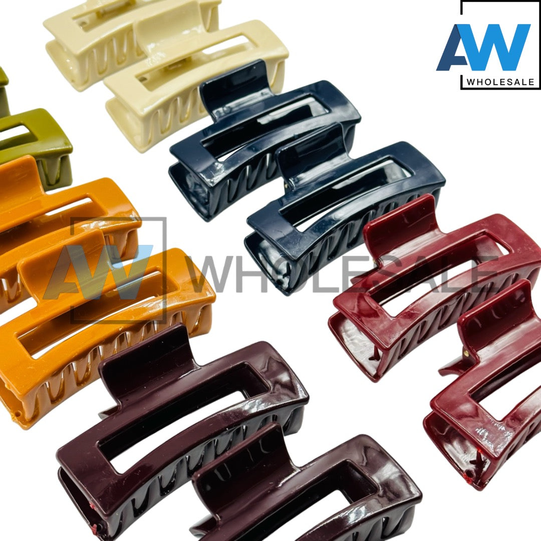 AB-283 (12 pcs) Glossy 8 cm Hair Clamps