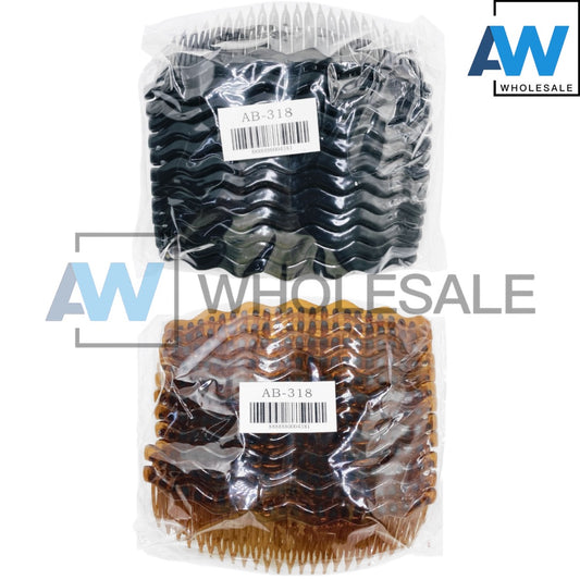 AB-318 (12 pcs) Sem-Transparent Side Combs