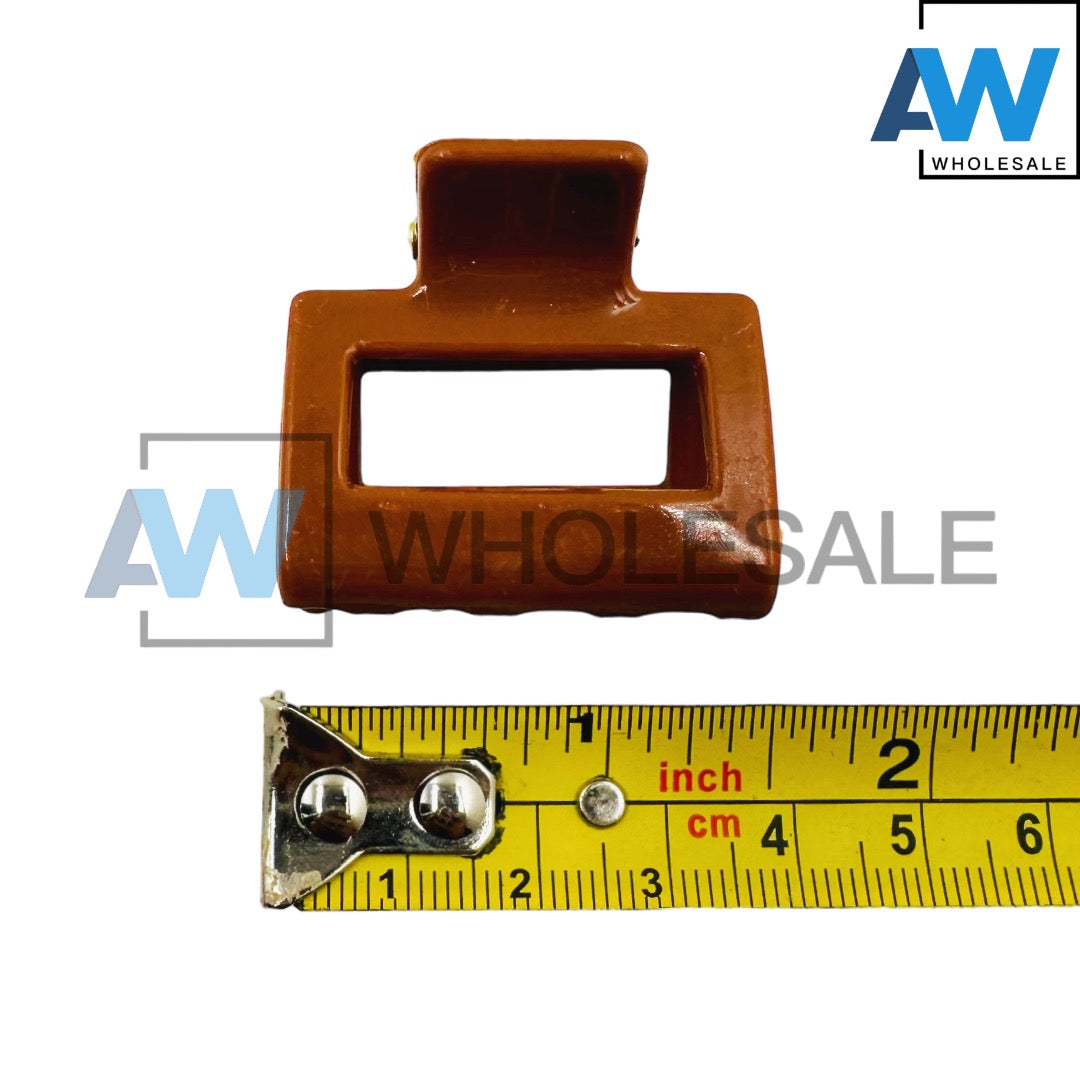 AB-549 (12 pcs) Glossy Rectangle Hair Clamps