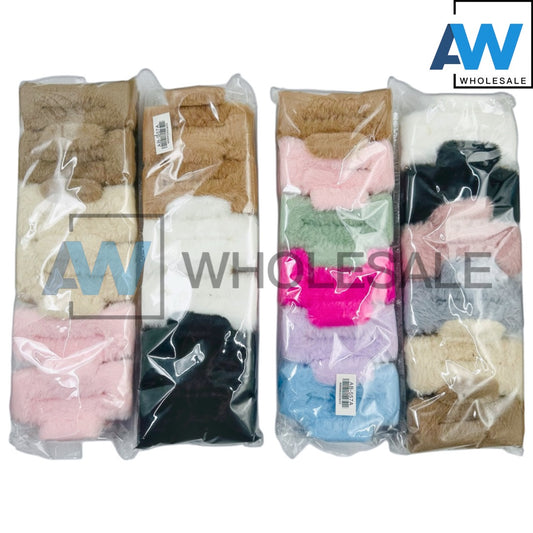 AB-557A (12 pcs) Faux Fur 9 cm Hair Clamps