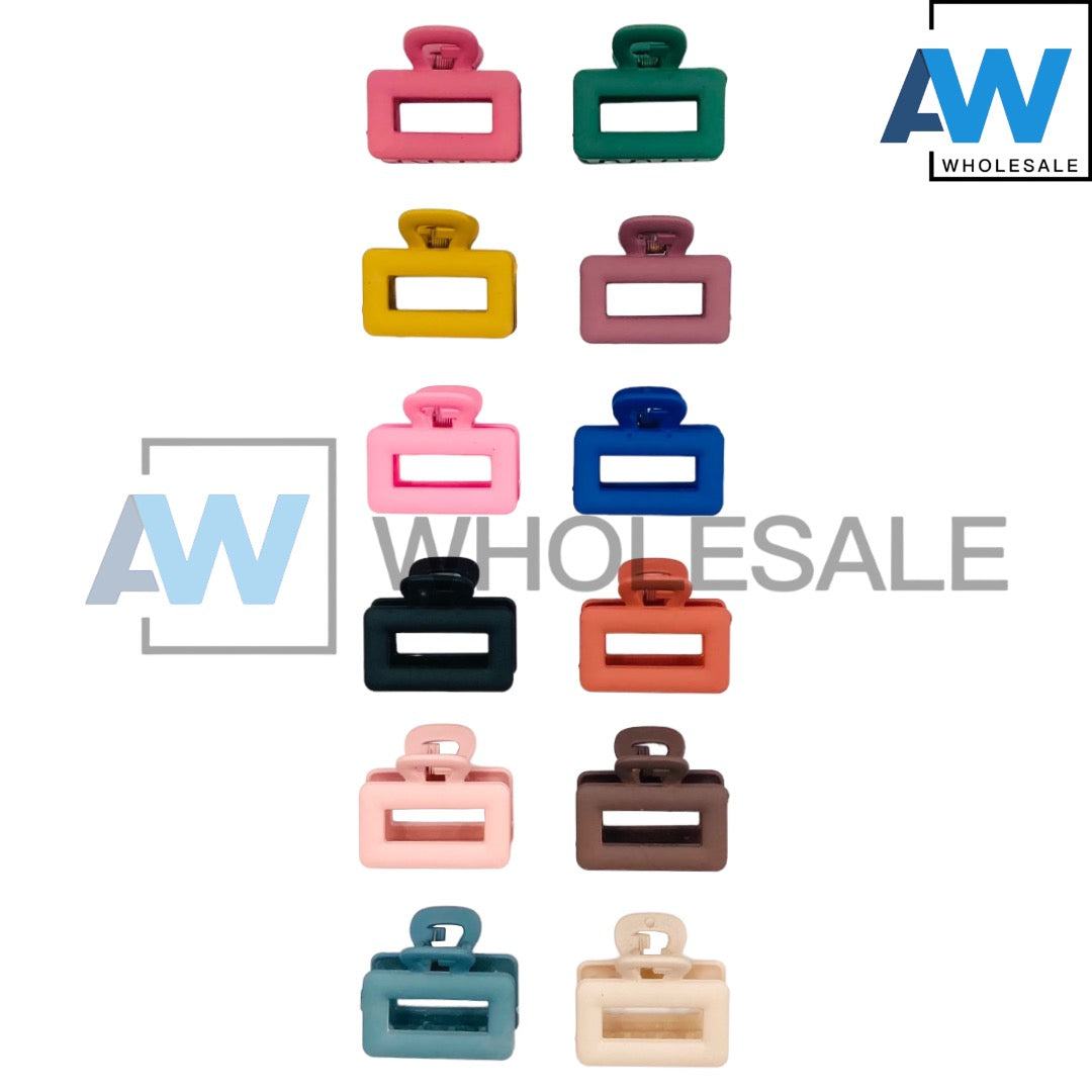 AB-570 (12 pcs) Matte Mini Hair Clips