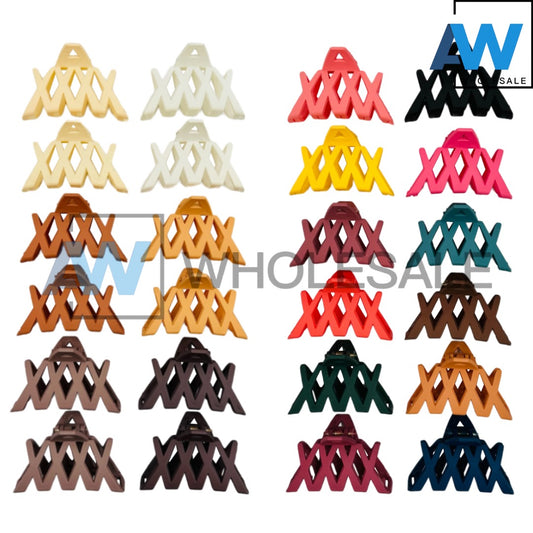 AB-604 (12 pcs) Matte Zigzag Hair Clamps