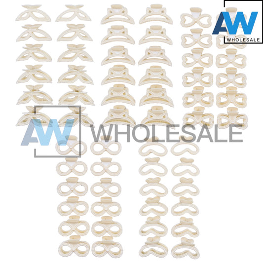 AB-614 (12 pcs) Pearl 10 cm Hair Clamps