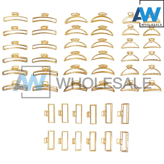 AB-627 (12 pcs) Metal 11 cm Hair Clamps