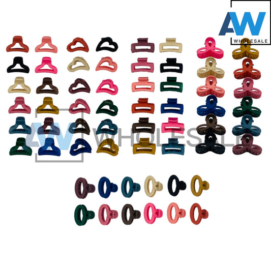 AB-636 (12 pcs) Matte 3 cm Hair Clamps