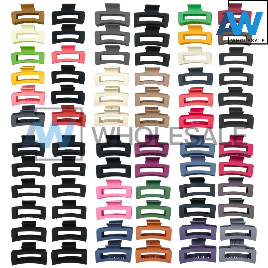 AB-692A (12 pcs) Matte 8.5 cm Hair Clamps