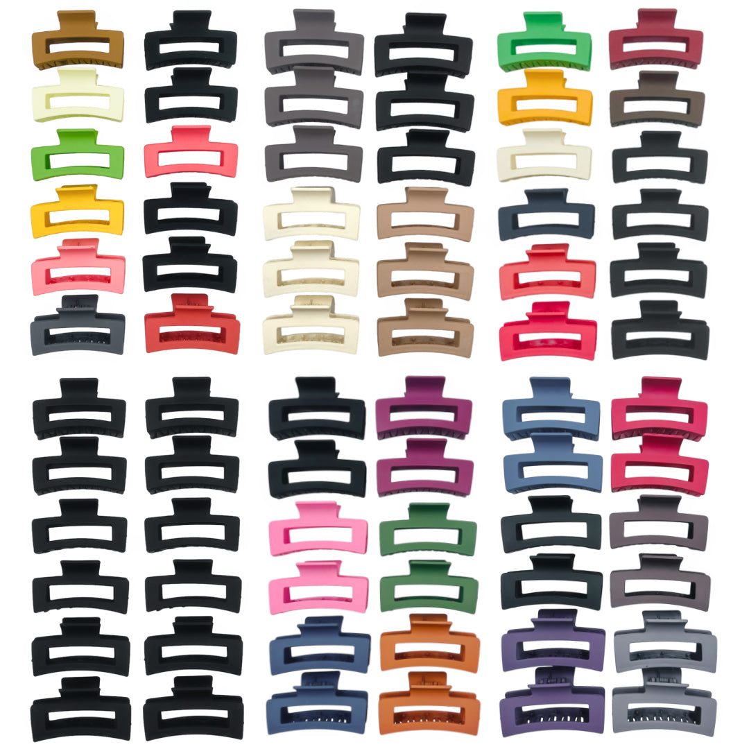 AB-692A (12 pcs) Matte 8.5 cm Hair Clamps