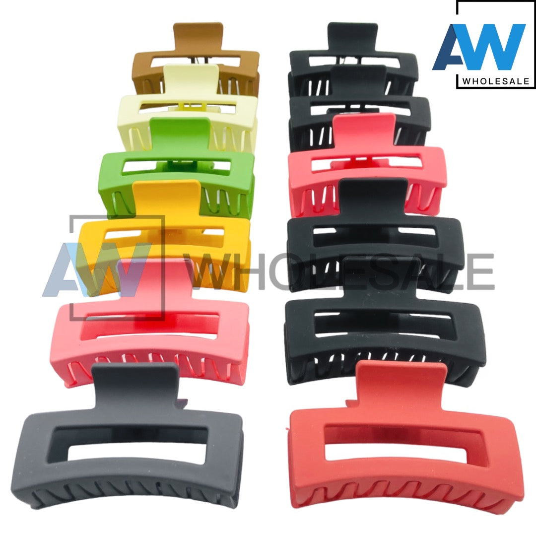 AB-692A (12 pcs) Matte 8.5 cm Hair Clamps