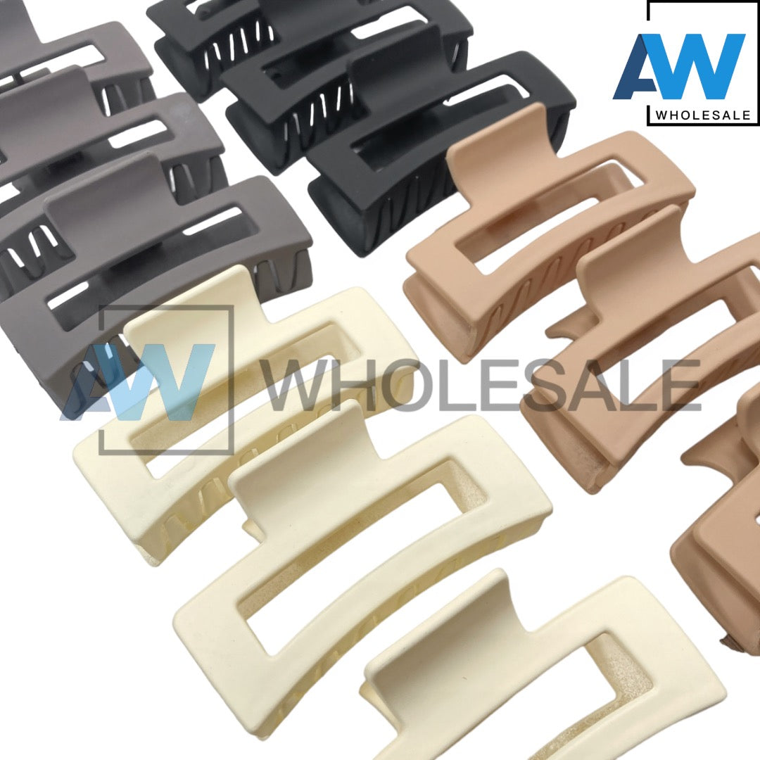 AB-692A (12 pcs) Matte 8.5 cm Hair Clamps