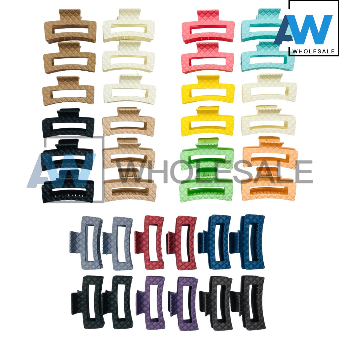 AB-826 (12 pcs) Matte 8 cm Hair Clamps