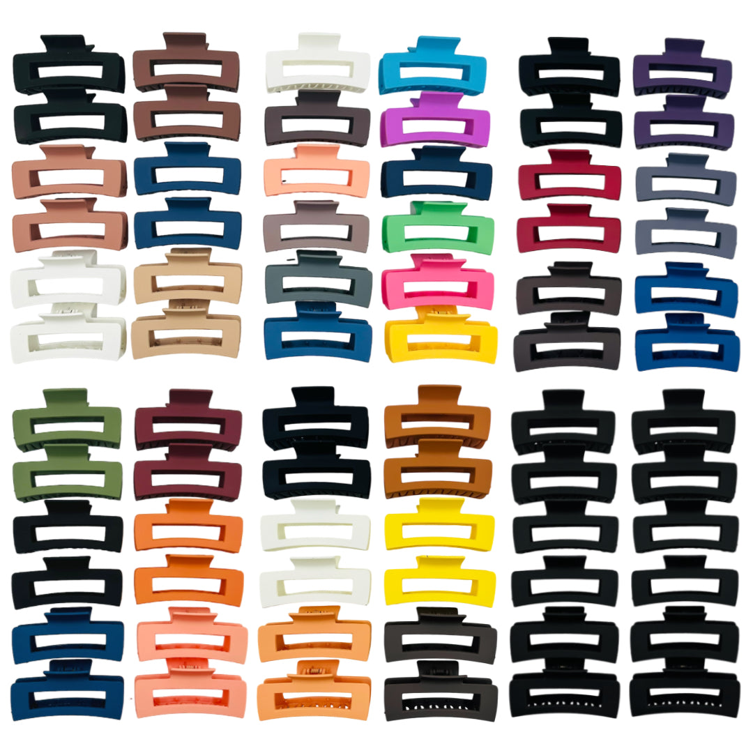 AB-868 (12 pcs) Matte 11 cm Hair Clamps