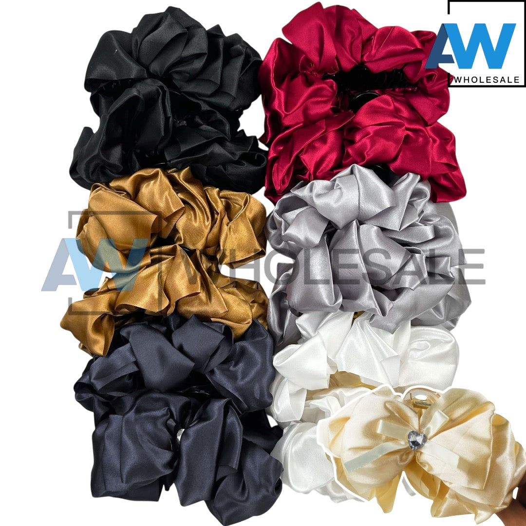 AB-953 (12 pcs) Fabric 11 cm Hair Clamps