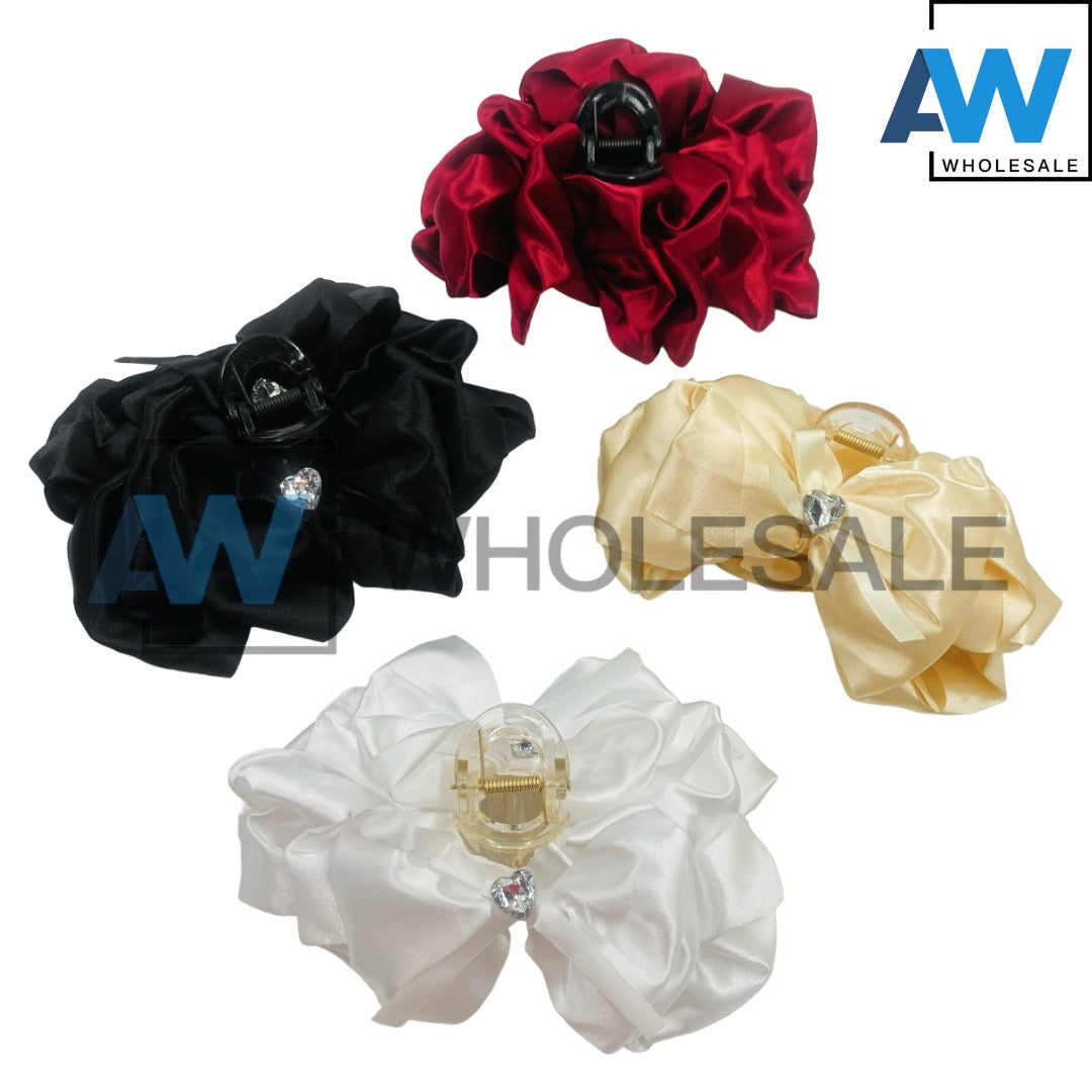 AB-953 (12 pcs) Fabric 11 cm Hair Clamps