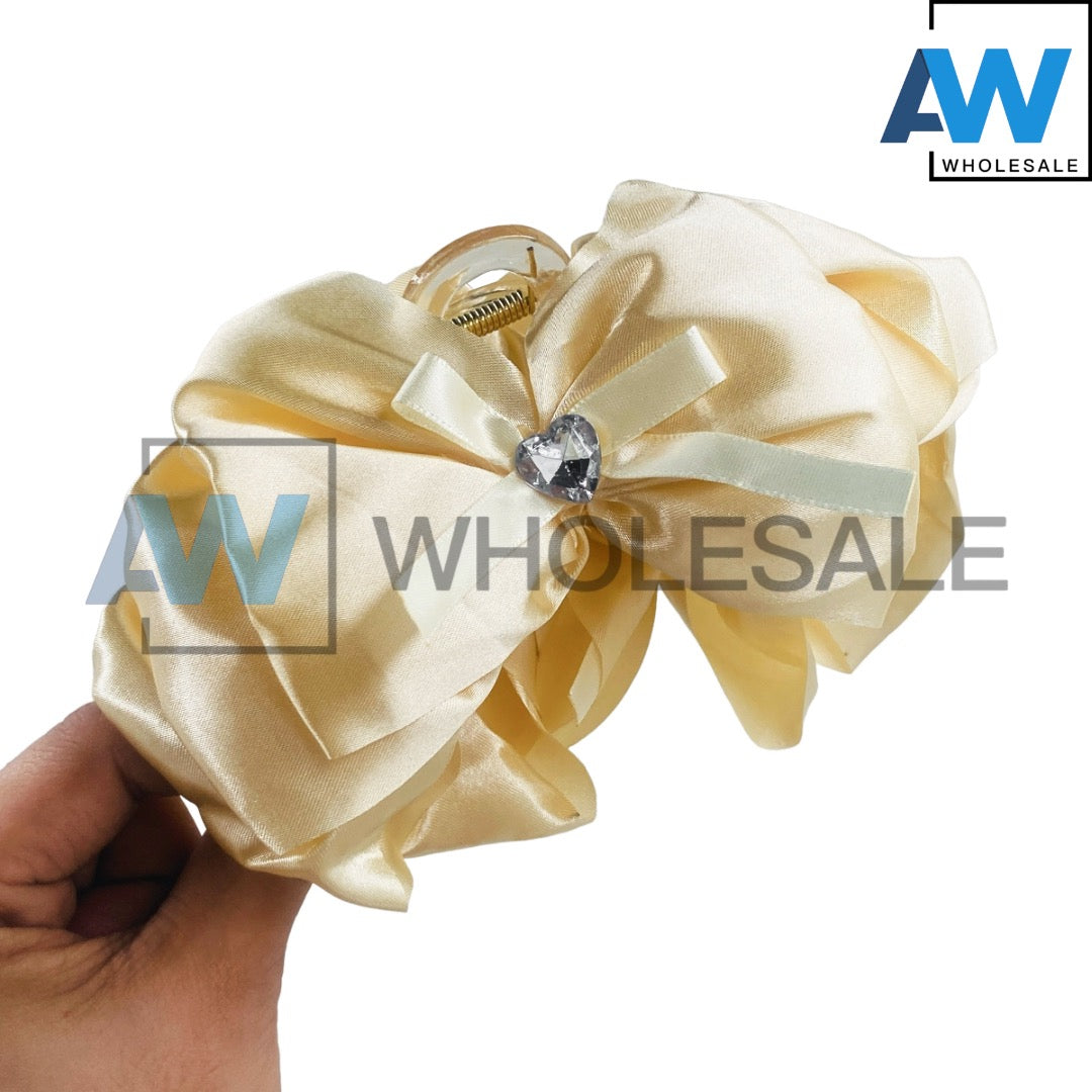 AB-953 (12 pcs) Fabric 11 cm Hair Clamps