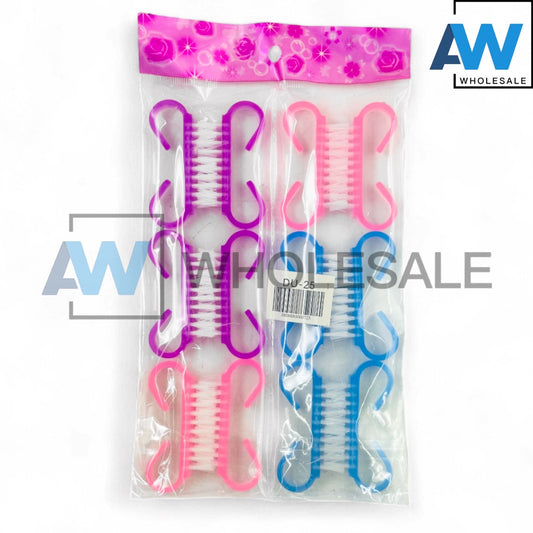DU-25 (12 pcs) Plastic Nail Brush