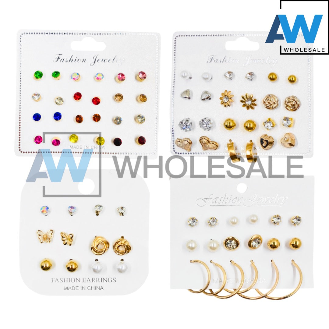EA-11/EA-15/EA-17 (1 card) Golden Earring Sets