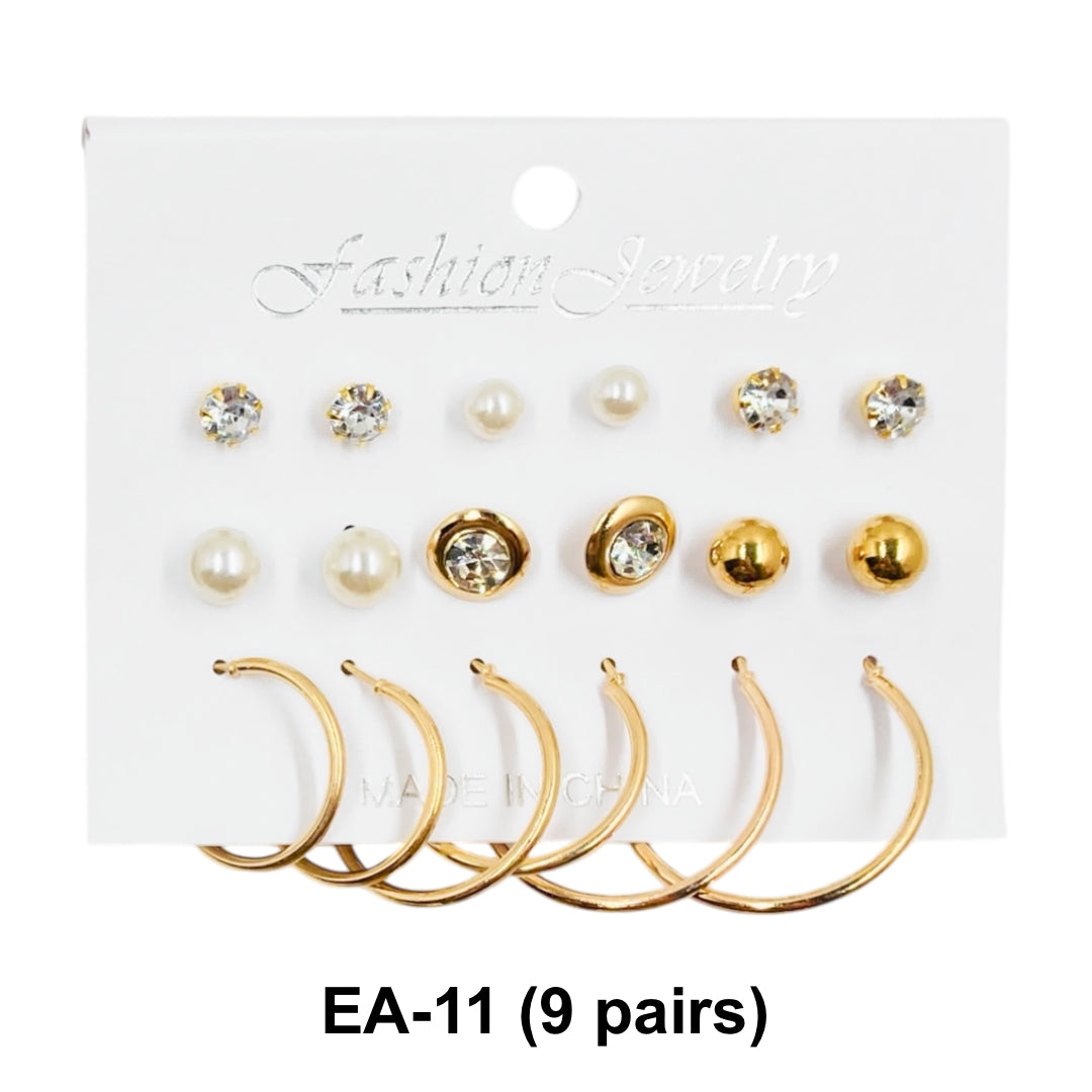EA-11/EA-15/EA-17 (1 card) Golden Earring Sets