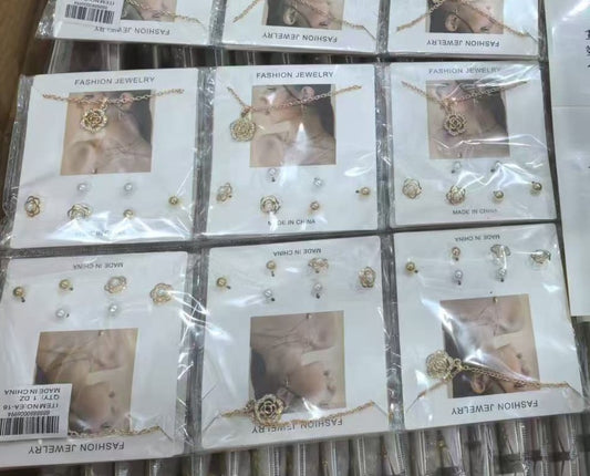 EA-16 (12 cards) 7 in 1 Earring and Necklace Set