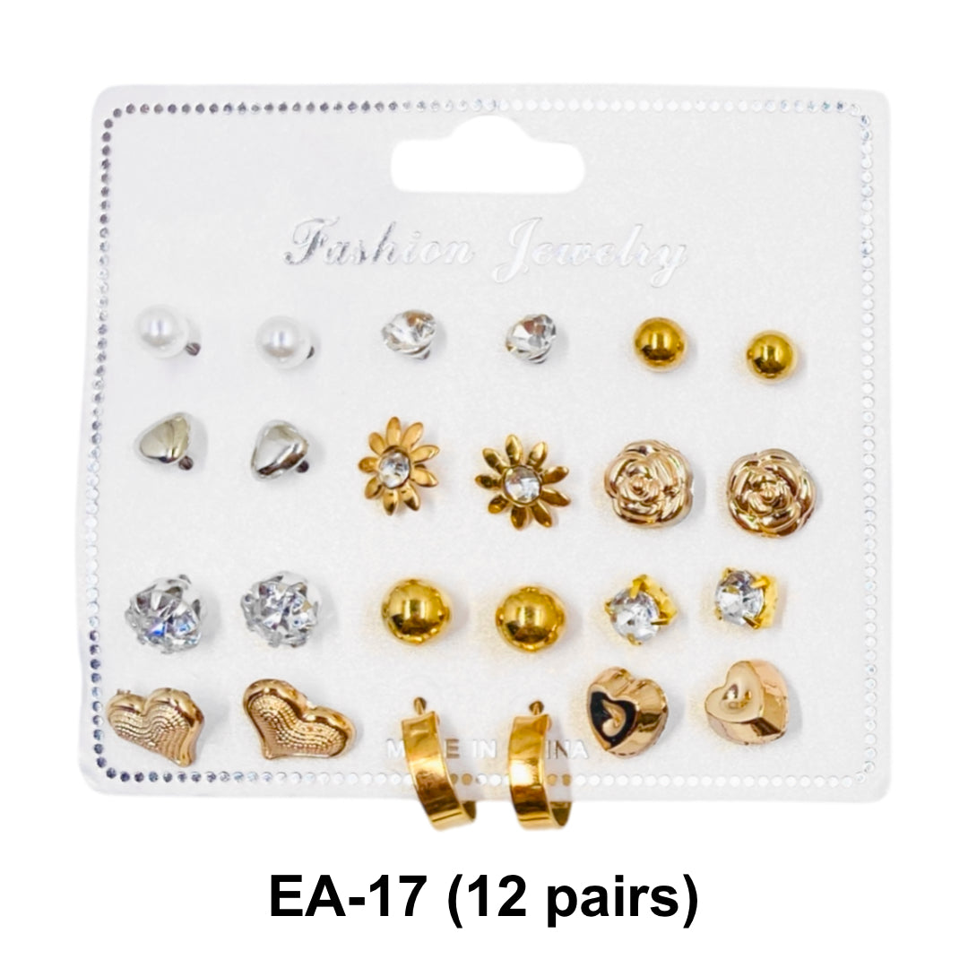 EA-11/EA-15/EA-17 (1 card) Golden Earring Sets