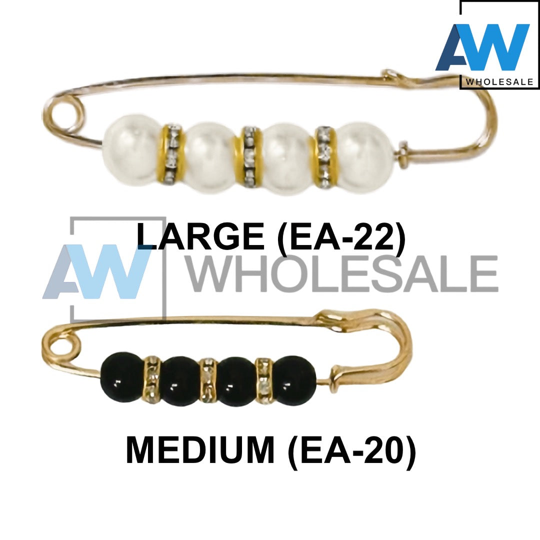 EA-22 (10 pcs) Large Pearl Adjust Waist Pins