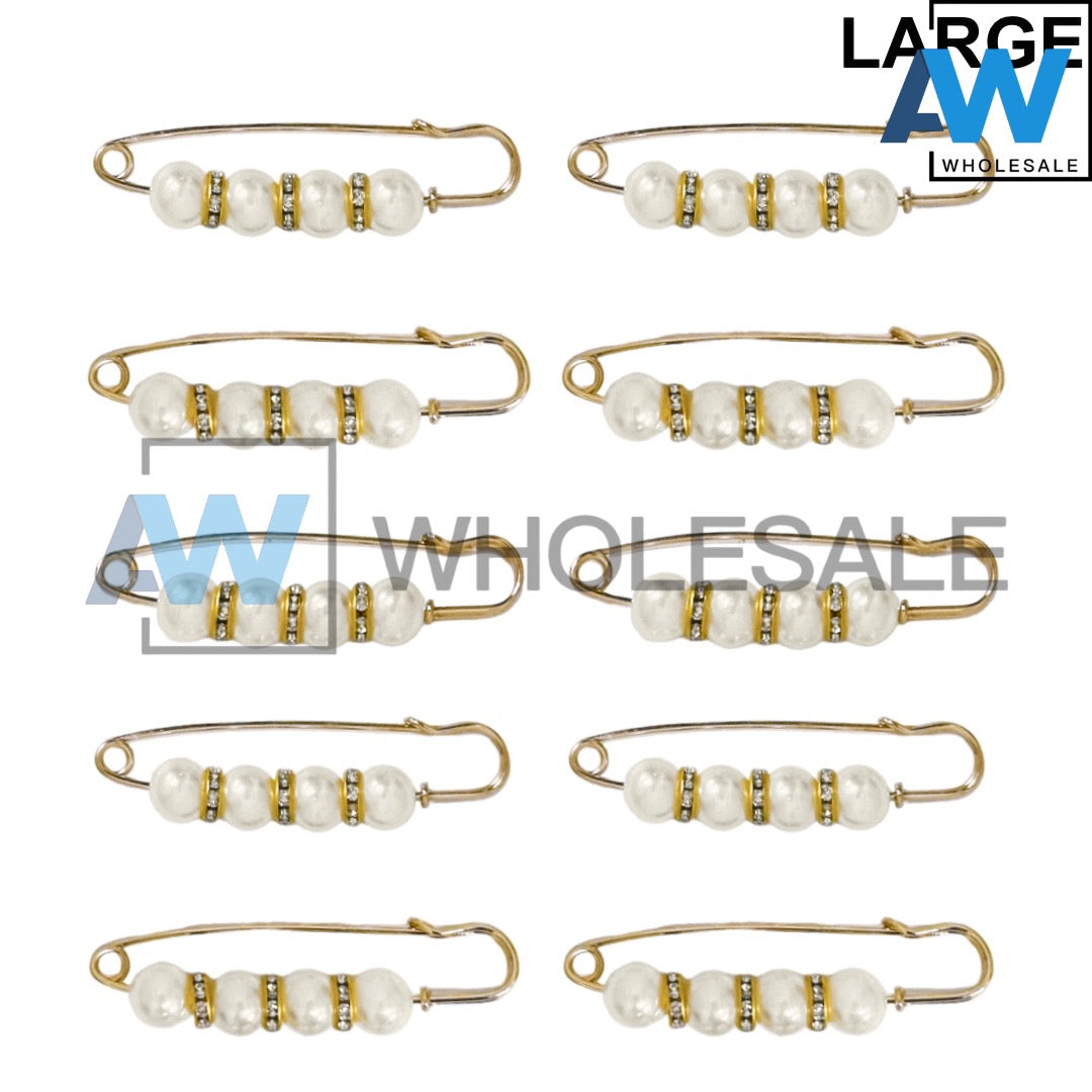 EA-22 (10 pcs) Large Pearl Adjust Waist Pins