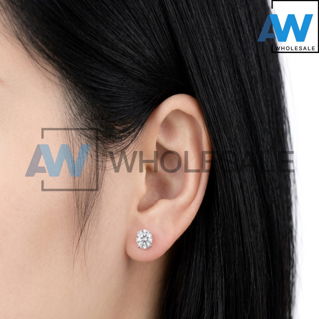 EA-37/EA-38 (12 pcs) 6 mm Zircon Magnetic Earrings