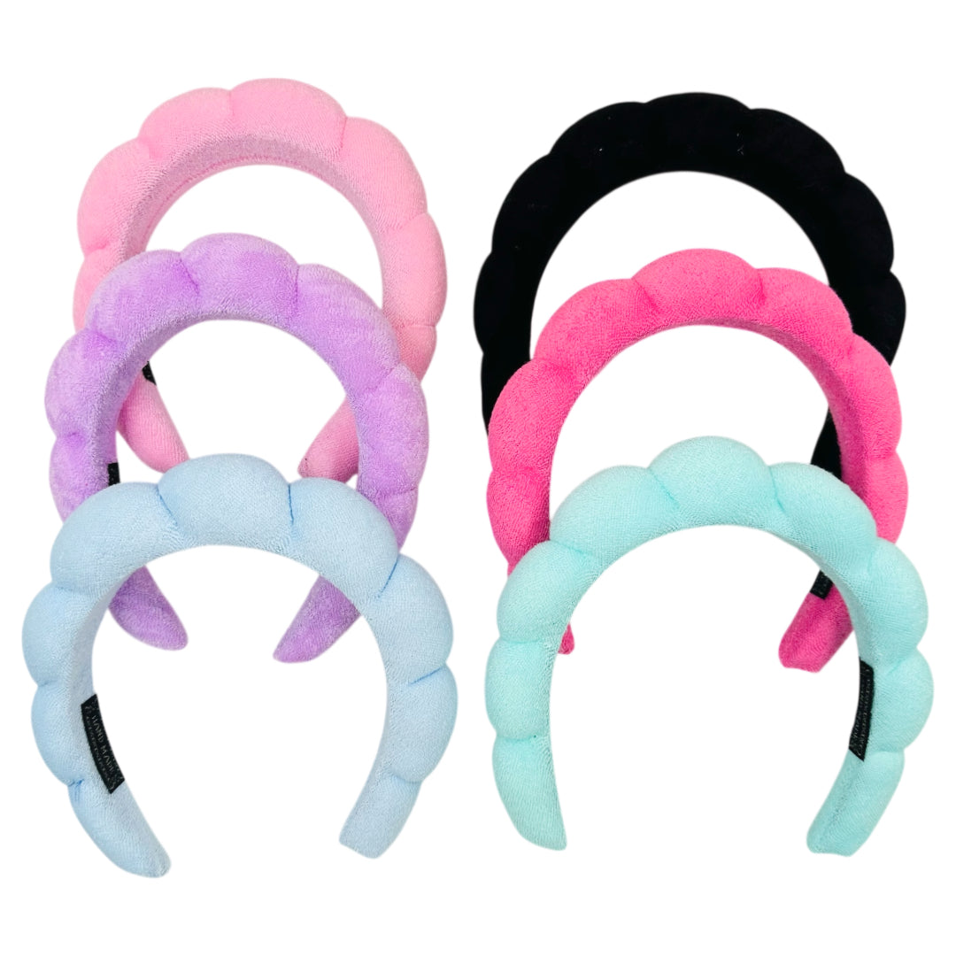 HB-08 (6 pcs) Plush 3 cm Thick Headbands