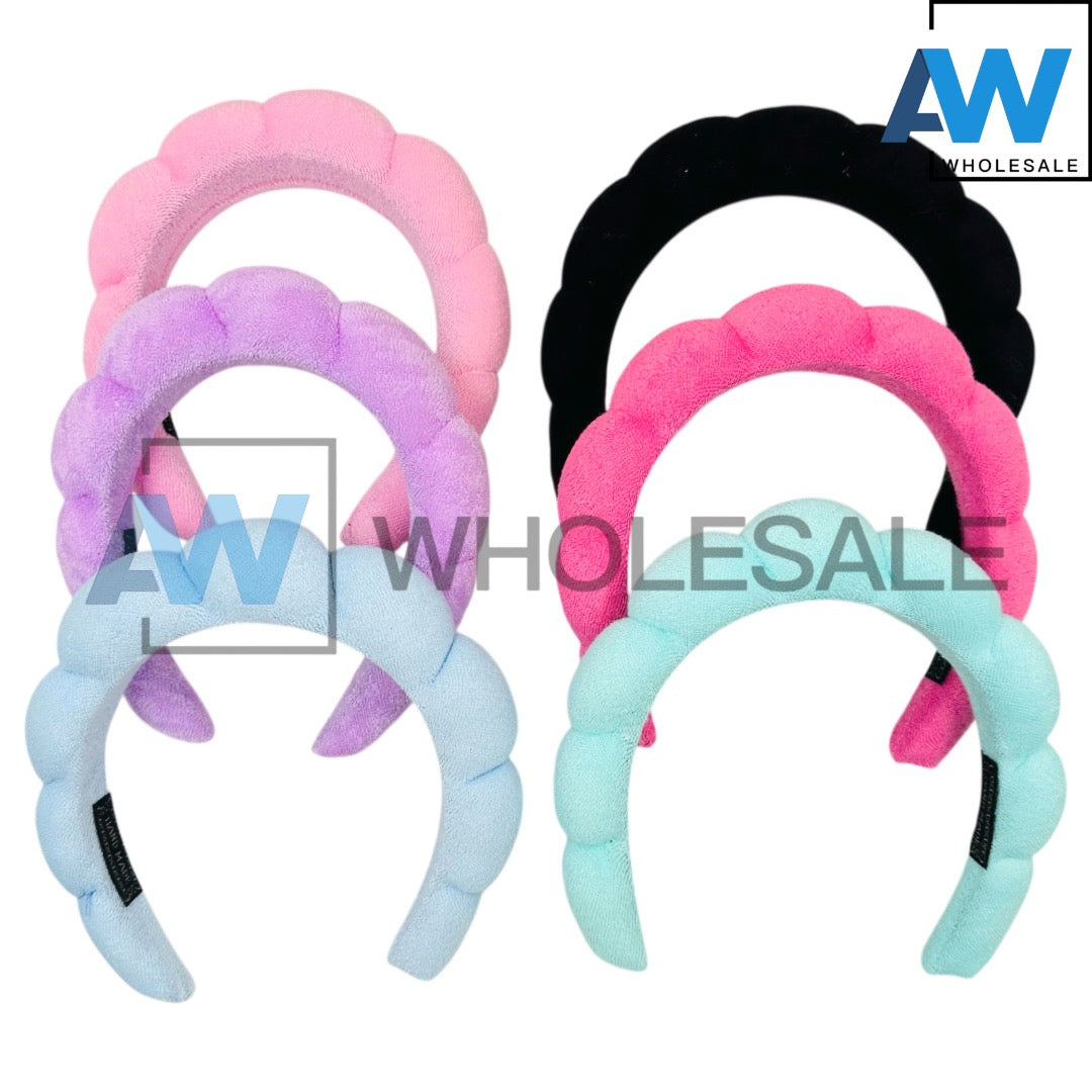 HB-08 (6 pcs) Plush 3 cm Thick Headbands