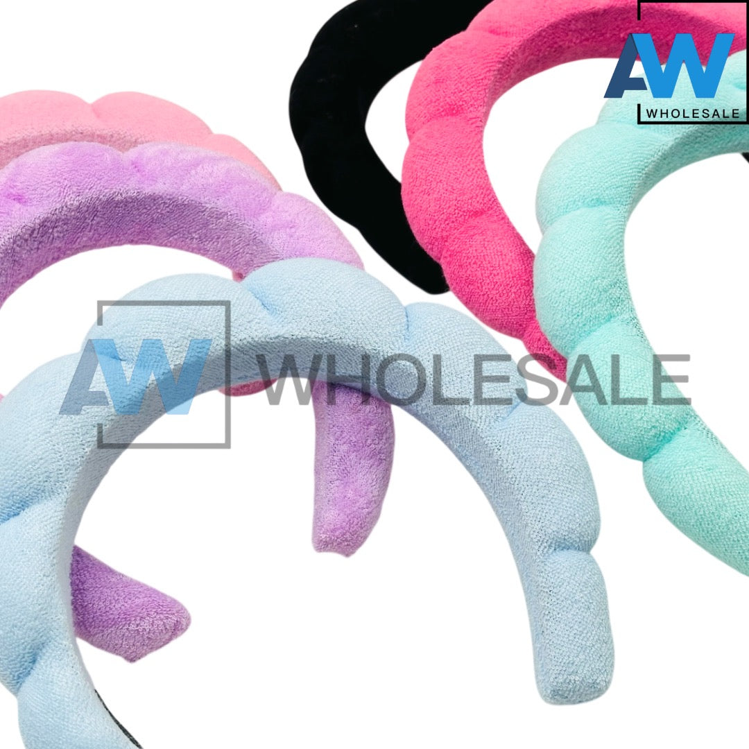 HB-08 (6 pcs) Plush 3 cm Thick Headbands