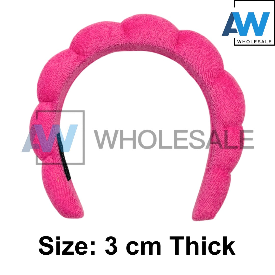 HB-08 (6 pcs) Plush 3 cm Thick Headbands