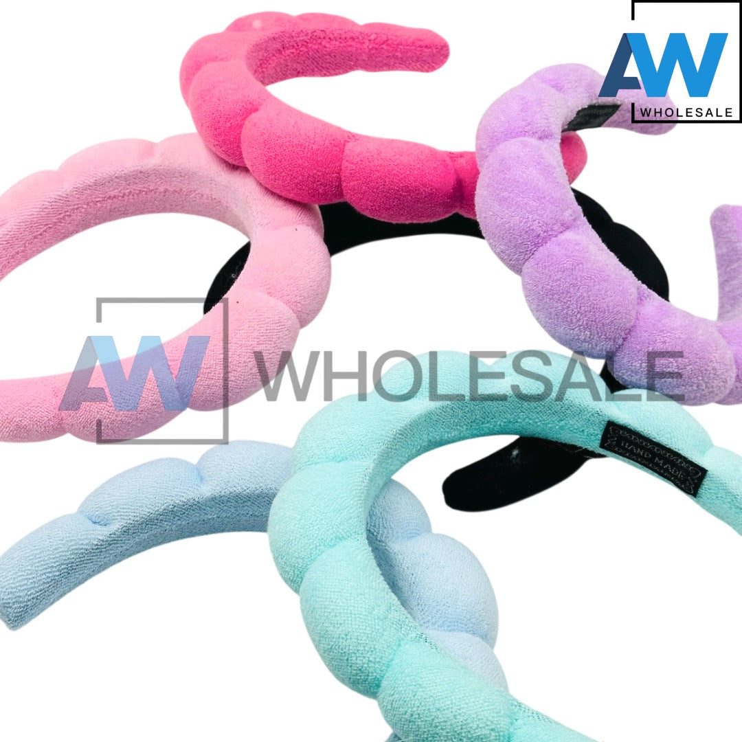 HB-08 (6 pcs) Plush 3 cm Thick Headbands