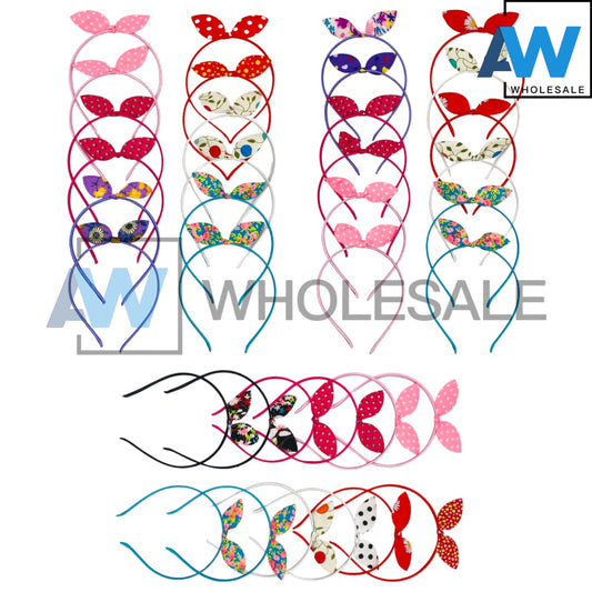 HB-1282 (12 pcs) Small Ribbon Headbands