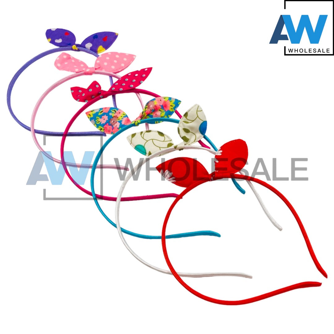 HB-1282 (12 pcs) Small Ribbon Headbands